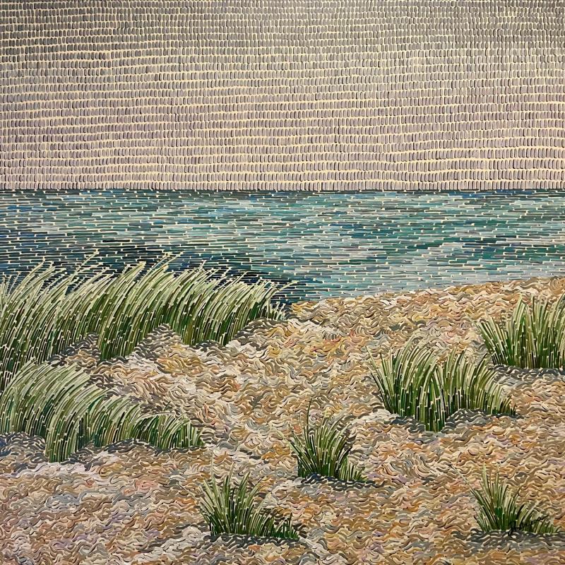 Painting Dunes by Dmitrieva Daria | Painting Impressionism Acrylic Landscapes, Marine, Nature