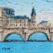 Painting Pont-neuf by Dessapt Elika | Painting Impressionism Acrylic Sand