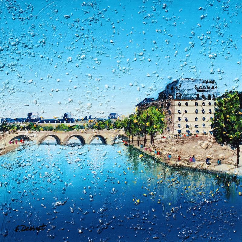 Painting La Seine et le pont neuf by Dessapt Elika | Painting