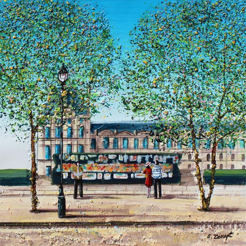 Painting Le louvre et les bouquinistes by Dessapt Elika | Painting