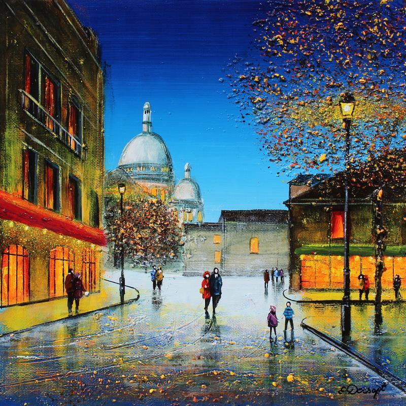 Peinture La place du tertre par Dessapt Elika | Tableau