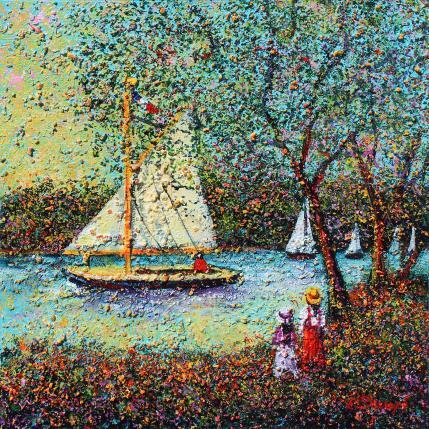 Painting Un monde de couleurs by Dessapt Elika | Painting Impressionism Acrylic, Sand