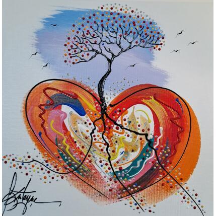 Gemälde ton coeur, mes racines , mon amour von Fonteyne David | Gemälde Figurativ Acryl