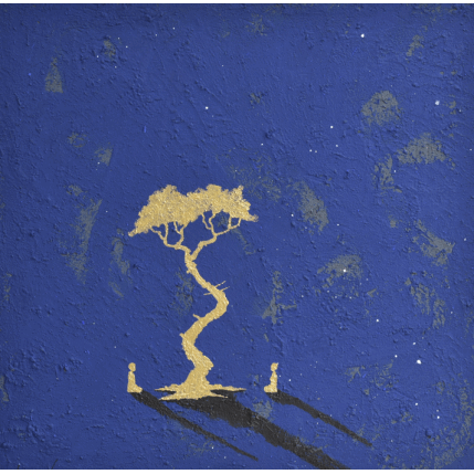 Painting D'or et de fleur by Lemonnier  | Painting Subject matter Acrylic, Zinc Landscapes