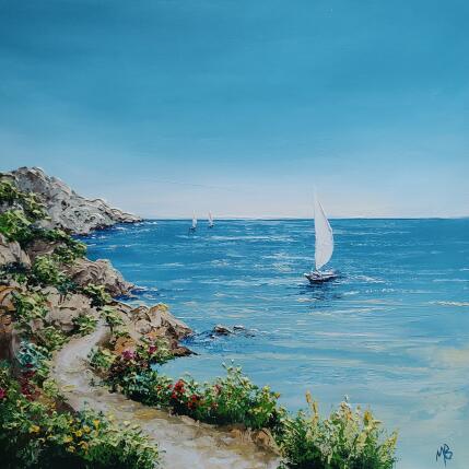 Painting Un sentier dépaysant by Blandin Magali | Painting Figurative Oil Landscapes
