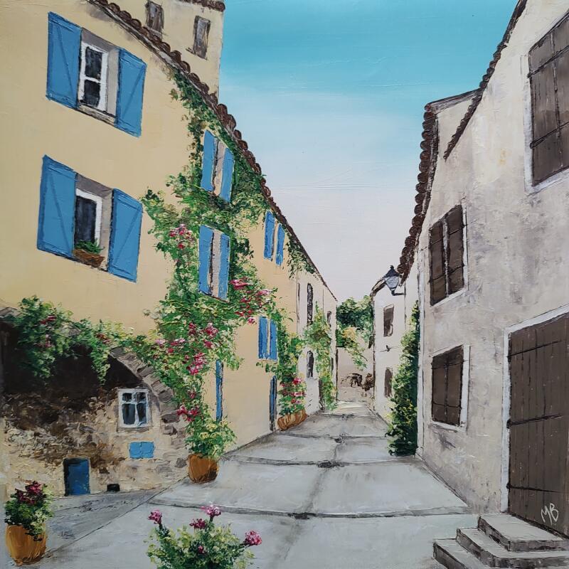 Painting Coeur de village by Blandin Magali | Painting Figurative Oil Landscapes