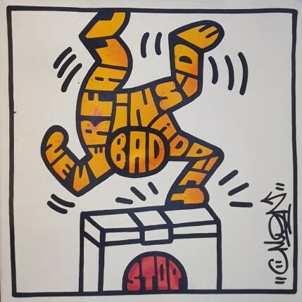 Painting K.H STOP bad addict by Cmon | Painting Pop-art Pop icons