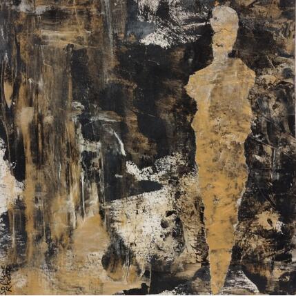 Painting Ombre et lumière by Rocco Sophie | Painting Raw art Acrylic, Gluing, Sand Pop icons
