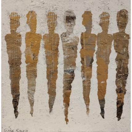 Painting Les Complices by Rocco Sophie | Painting Raw art Acrylic, Gluing, Sand