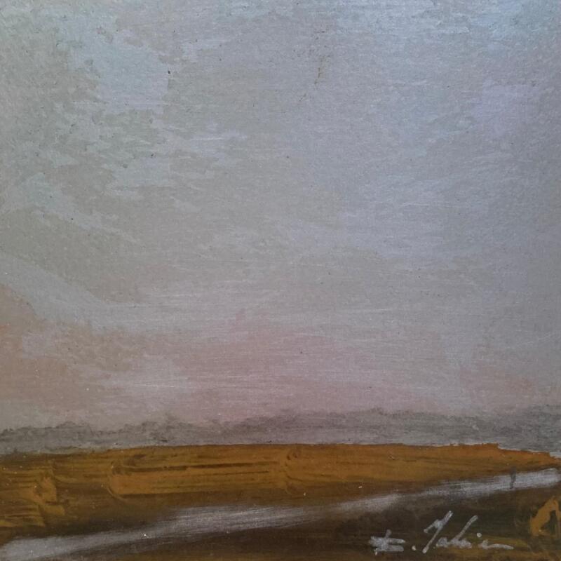Painting Paysage des Pyrénées  by Mahieu Bertrand | Painting Figurative Metal Landscapes