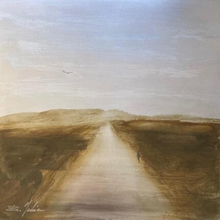 Painting Dans les Cévennes  by Mahieu Bertrand | Painting Figurative Metal Landscapes