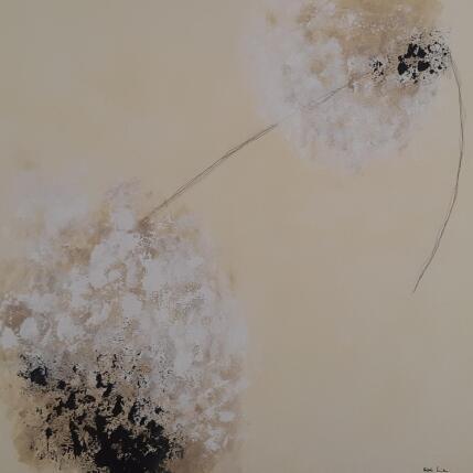 Painting abstract beige F 16 by Wilms Hilde | Painting Abstract Acrylic, Ink, Sand