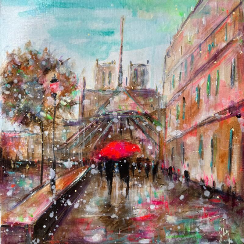 Painting Romantic walk  by Solveiga | Painting  Acrylic Architecture, Landscapes, Life style