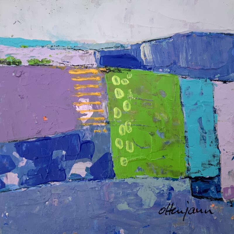 Painting Linéaire nord 2 by Ottenjann Andrea | Painting Abstract Acrylic Landscapes