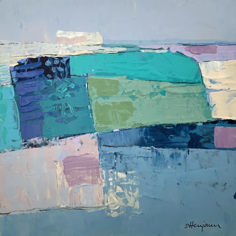 Painting Linéaire nord1 by Ottenjann Andrea | Painting Abstract Acrylic Landscapes