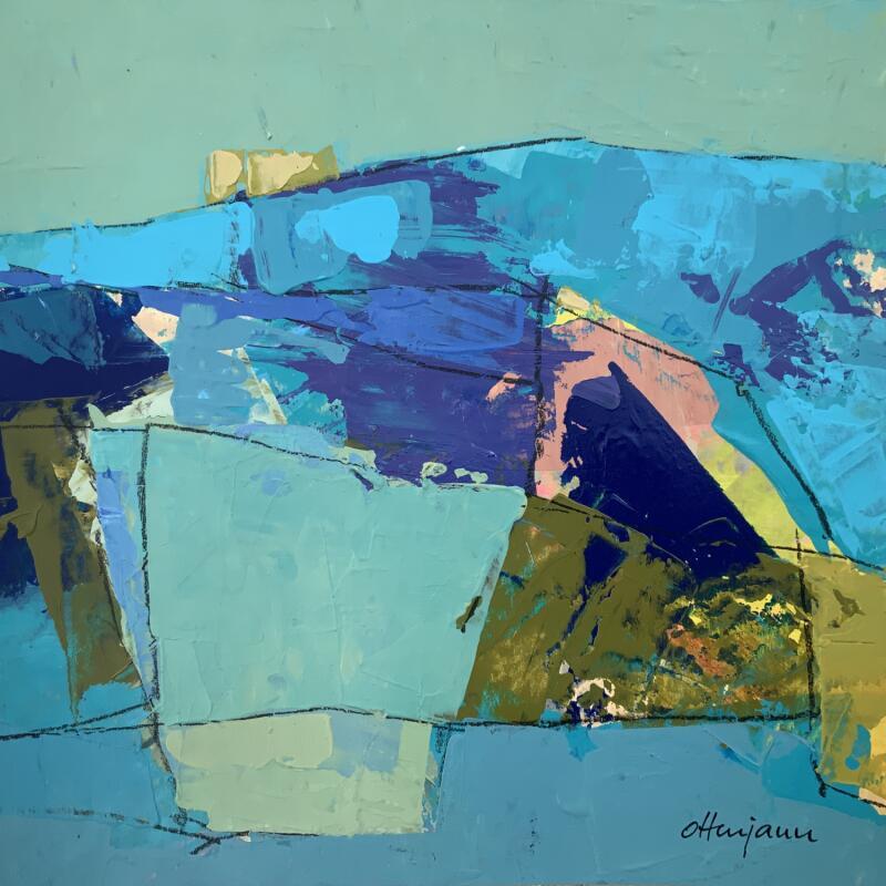 Painting Souvenir de voyage 1 by Ottenjann Andrea | Painting Abstract Acrylic Landscapes