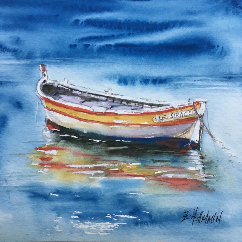 Painting Le pointu by Hoffmann Elisabeth | Painting Figurative Watercolor Landscapes, Marine