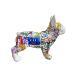 Sculpture BOULEDOGUE Français résine 46cm long Keith Haring Bulldog by Frany La Chipie | Sculpture Pop-art Pop icons Graffiti Posca