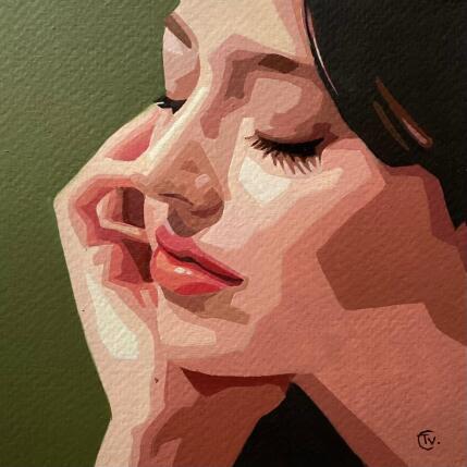 Painting Sérénité by Colin Véronique | Painting Figurative Acrylic Life style, Minimalist, Portrait