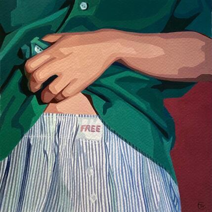 Painting Free by Colin Véronique | Painting Figurative Acrylic Mode, Pop icons, Portrait, Urban