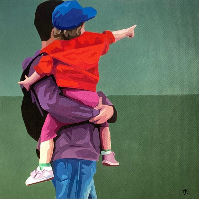 Painting La vie devant soi by Colin Véronique | Painting Figurative Acrylic Child, Life style, Portrait