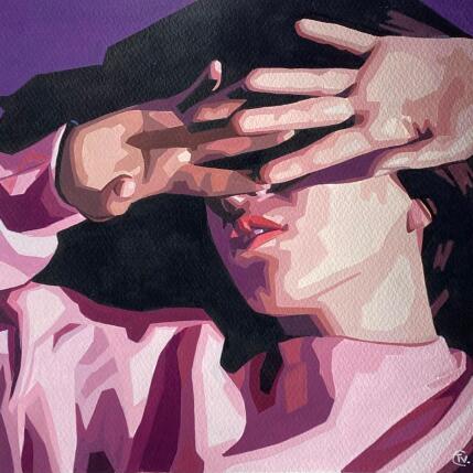 Painting Sous le soleil by Colin Véronique | Painting Figurative Acrylic Life style, Portrait
