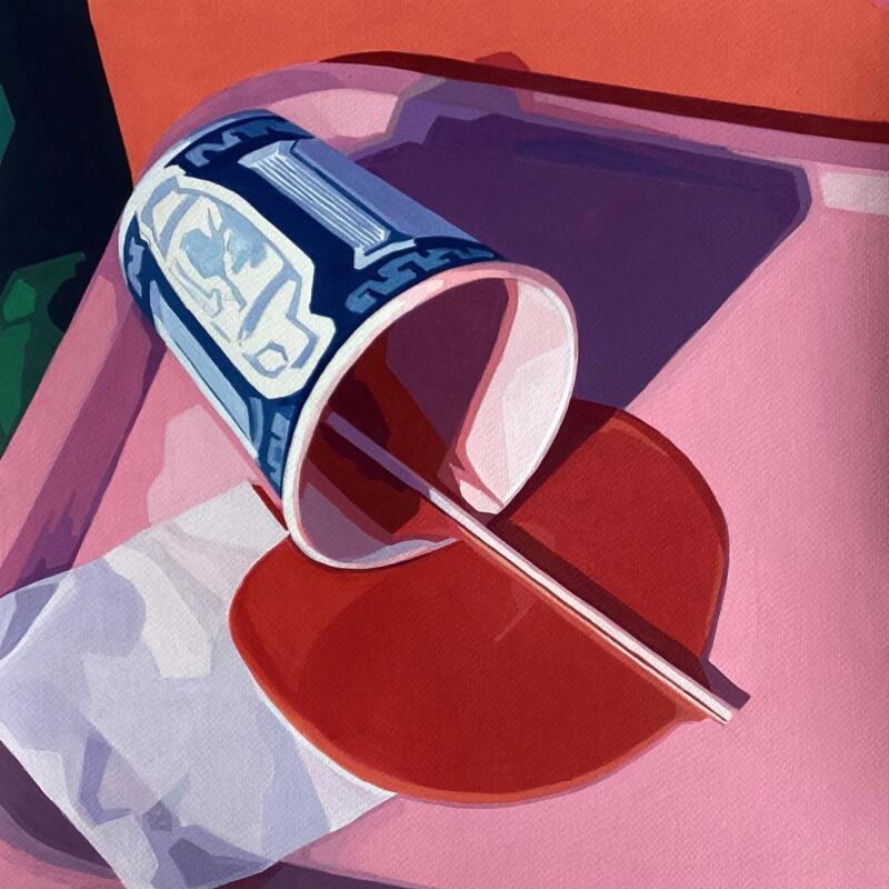 Painting Fin du voyage by Colin Véronique | Painting Figurative Acrylic Life style, Minimalist, Still-life