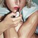 Painting Touche finale by Colin Véronique | Painting Figurative Portrait Mode Life style Acrylic