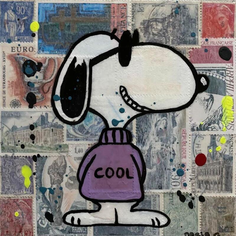 Painting cool by Marie G.  | Painting Pop-art Acrylic, Gluing, Wood Pop icons