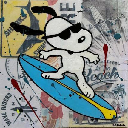 Painting surf by Marie G.  | Painting Pop-art Acrylic, Gluing, Wood Pop icons