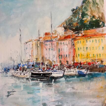 Painting AU BOUT DU PORT by Poumelin Richard | Painting Figurative Oil Marine
