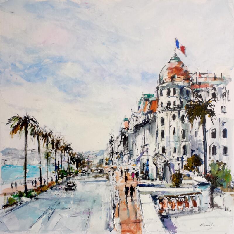 Painting hotel de la promenade by Poumelin Richard | Painting Figurative Oil Nature