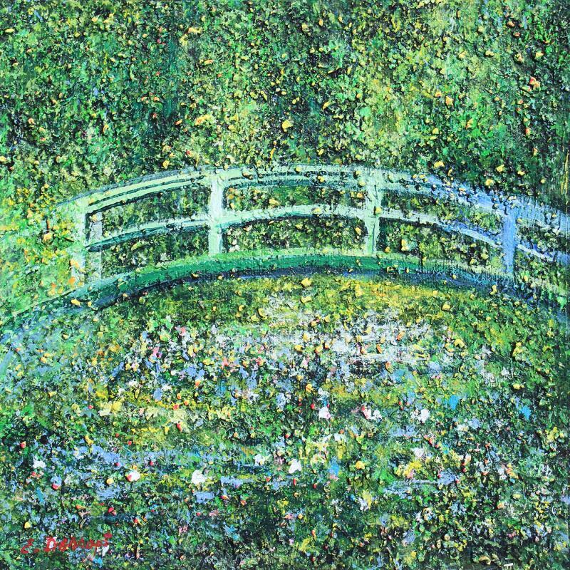 Painting Le jardin de Giverny by Dessapt Elika | Painting Impressionism Acrylic, Sand Pop icons