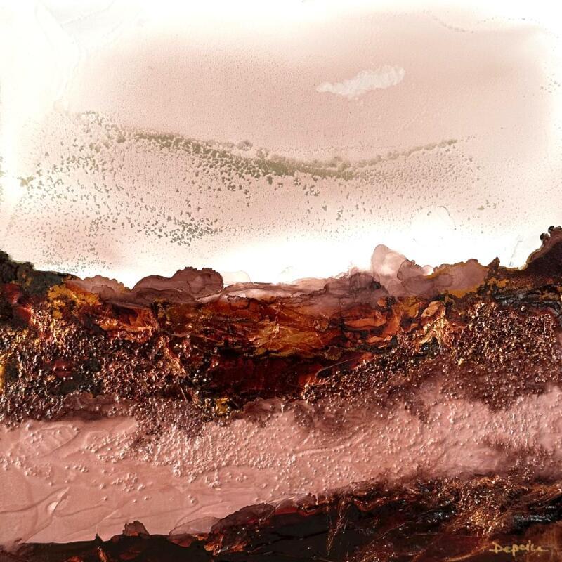 Painting 2410 Moka mousse by Depaire Silvia | Painting Abstract Landscapes Minimalist Acrylic