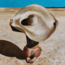 Painting La prudente by Sie Evelyne | Painting Figurative Acrylic Life style