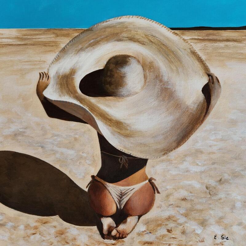 Painting La prudente by Sie Evelyne | Painting Figurative Acrylic Life style