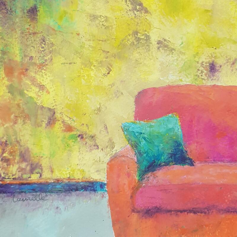 Painting Couleurs acidulées by Bessé Laurelle | Painting Figurative Oil Architecture, Life style