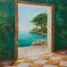 Painting Pour rêver encore by Bessé Laurelle | Painting Figurative Landscapes Marine Architecture Oil