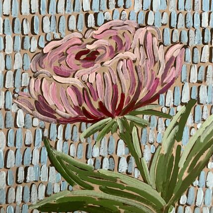 Painting Peony by Dmitrieva Daria | Painting Impressionism Acrylic Nature