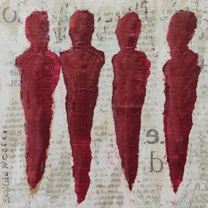 Painting Les écoliers  by Rocco Sophie | Painting Raw art Acrylic, Gluing, Sand