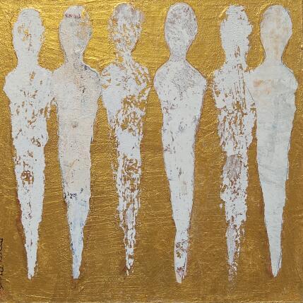Painting Neige d'or  by Rocco Sophie | Painting Raw art Acrylic, Gluing, Sand