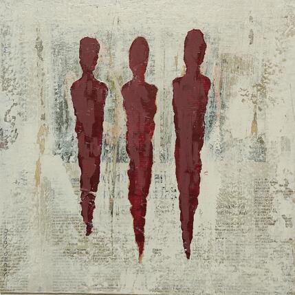 Painting Trio en neige  by Rocco Sophie | Painting Raw art Acrylic, Gluing, Sand