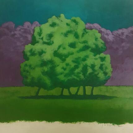 Painting Le grand bosquet by Pasquale | Painting Figurative Acrylic Architecture, Landscapes, Nature