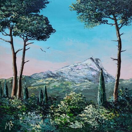 Painting Campagne aixoise Sainte Victoire by Blandin Magali | Painting Figurative Oil Landscapes