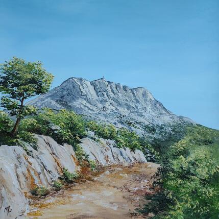 Painting Sentier vers la Sainte by Blandin Magali | Painting Figurative Oil Landscapes