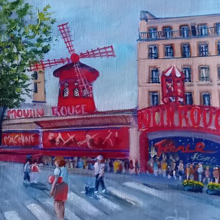 Painting Le moulin rouge à Paris  by Degabriel Véronique | Painting Figurative Oil Landscapes, Life style, Pop icons, Urban