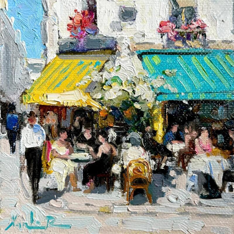 Painting  Parisian Café Moments by Xanlar | Painting Impressionism Oil Architecture, Landscapes, Nature, Pop icons