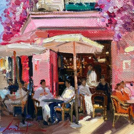 Painting  Afternoon Café Charm  by Xanlar | Painting Impressionism Oil Life style, Pop icons, Society, Still-life