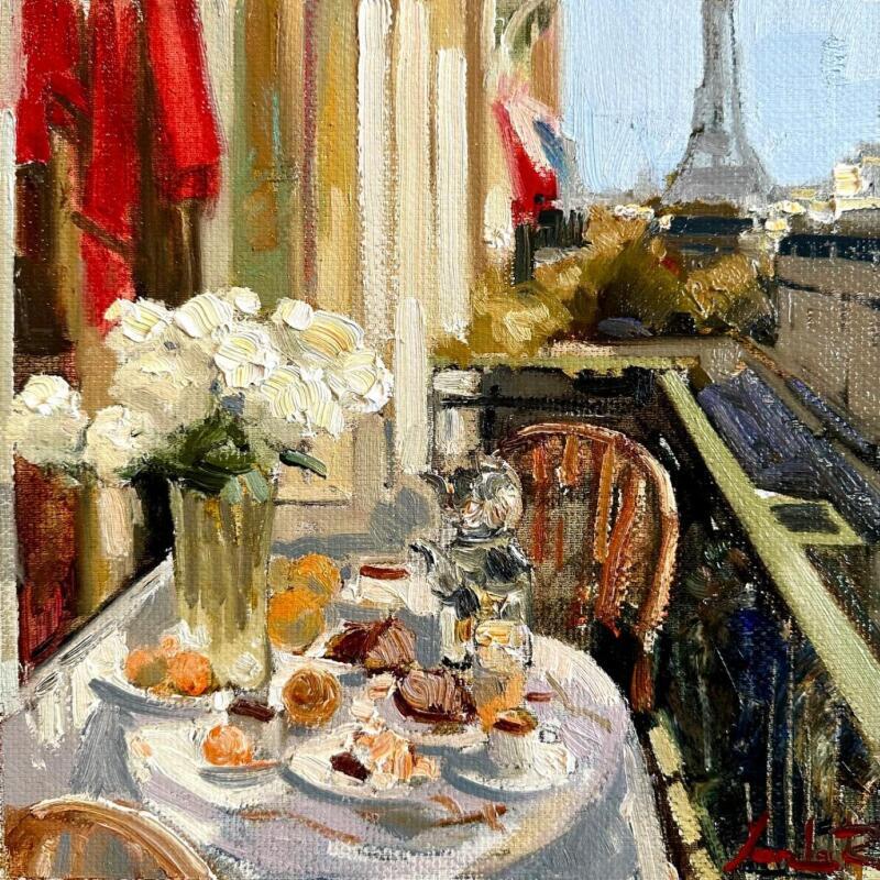 Painting  Savoring the Moment  by Xanlar | Painting Impressionism Oil Architecture, Landscapes, Society
