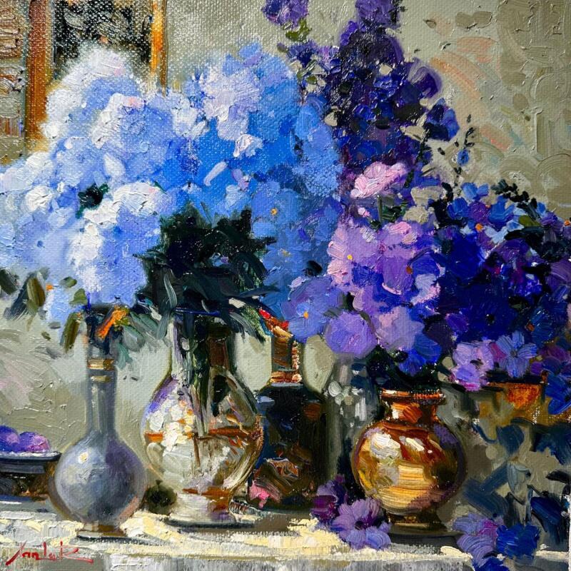 Painting Between Light and Violet  by Xanlar | Painting Impressionism Oil Nature, Still-life